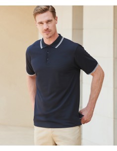 H-H482-Mens Coolplus® Short Sleeved Tipped Polo Shirt 2
